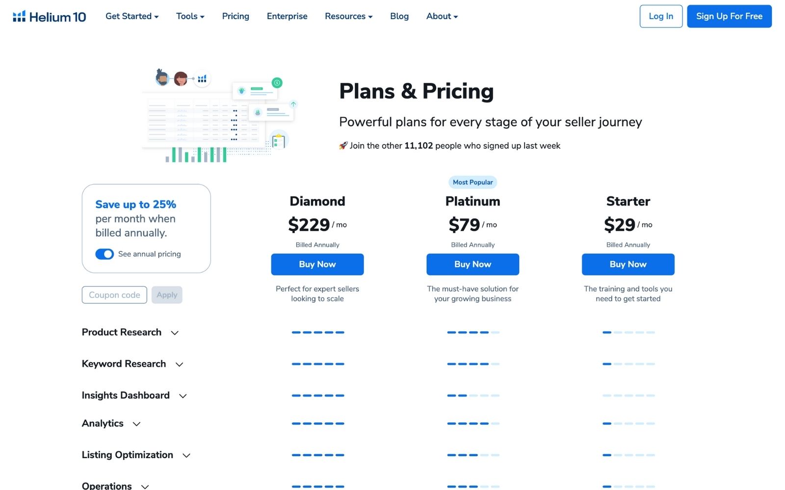 Helium 10 Pricing